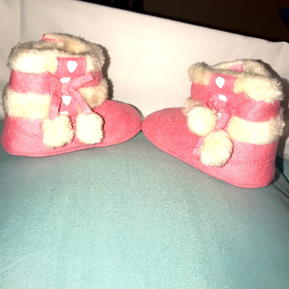 2for$15 New Pink Girls 9-12 Mos Boots - Picture 2 of 5